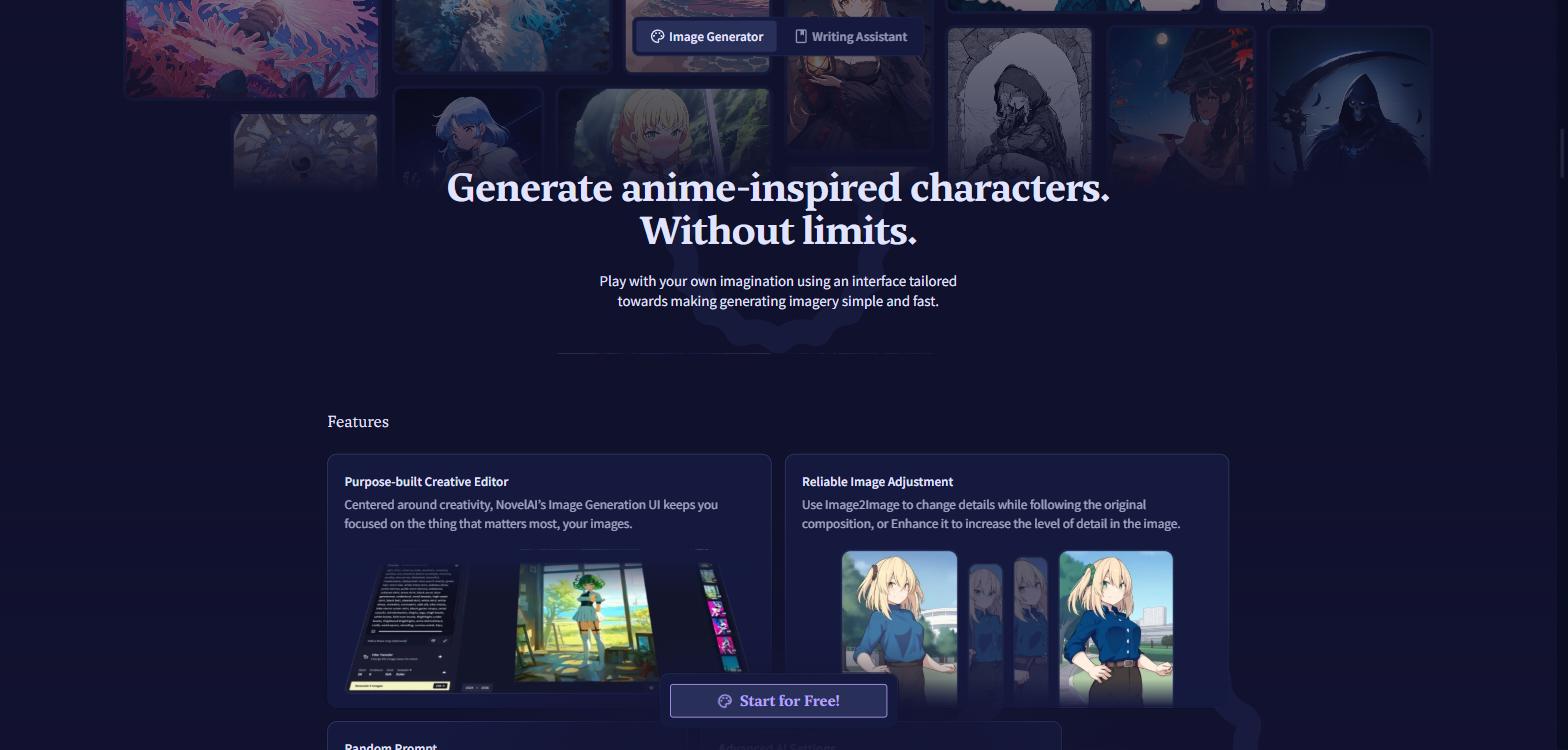 NovelAI 功能工具組合 Purpose-built Creative Editor Image2Image Reliable Image Adjustment